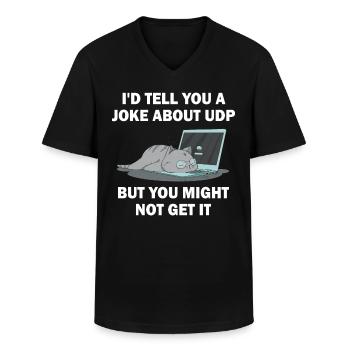 Cybersecurity - IT-Sicherheit Informatiker - Männer-T-Shirt mit V-Ausschnitt - Schwarz - Vorne - AI Model Male 178 dark (178cm)
