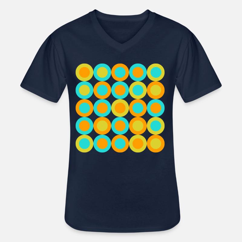 geometric patterns - Männer-T-Shirt mit V-Ausschnitt - Navy