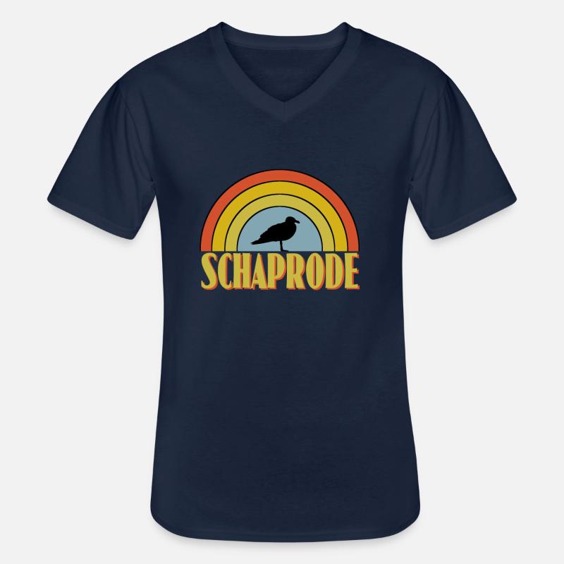 Schaprode - Männer-T-Shirt mit V-Ausschnitt - Navy