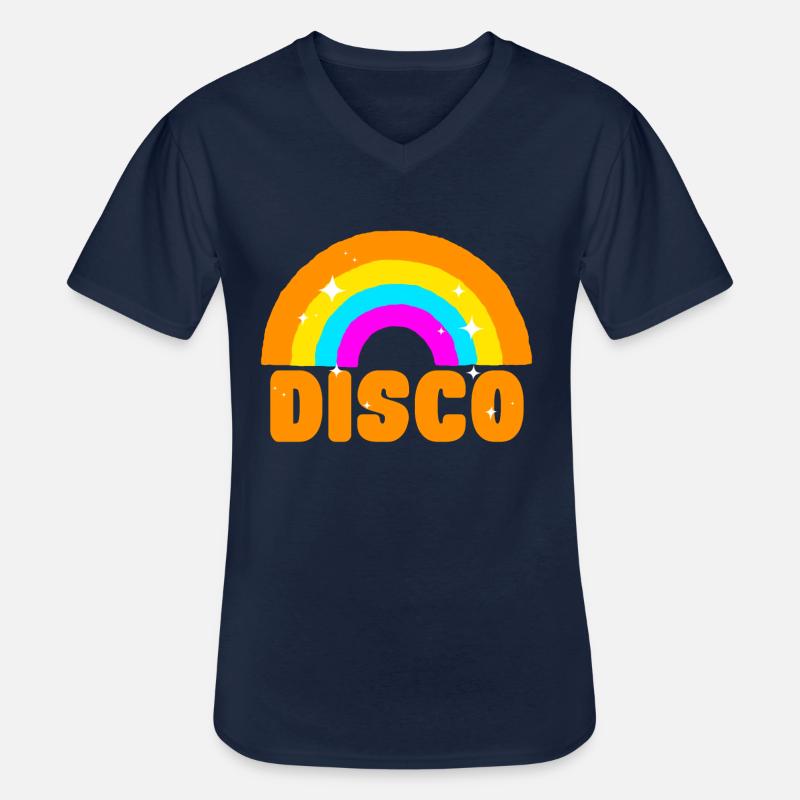 Disco Disko - Männer-T-Shirt mit V-Ausschnitt - Navy
