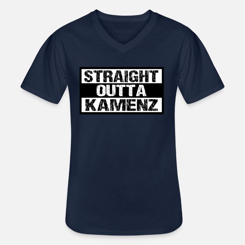 Kamenz - Männer-T-Shirt mit V-Ausschnitt - Navy