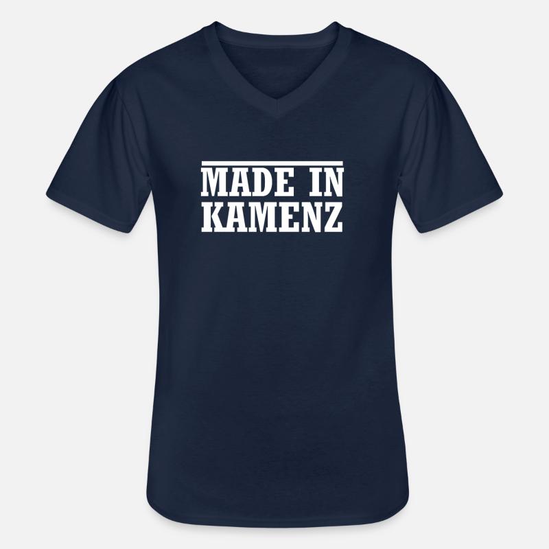 Kamenz - Männer-T-Shirt mit V-Ausschnitt - Navy