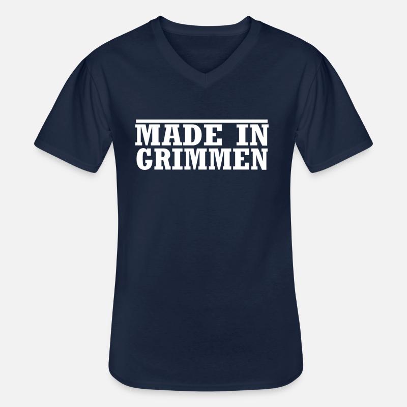 grimmen - Männer-T-Shirt mit V-Ausschnitt - Navy