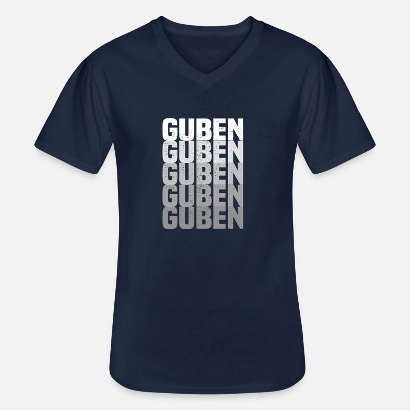 Guben - Männer-T-Shirt mit V-Ausschnitt - Navy