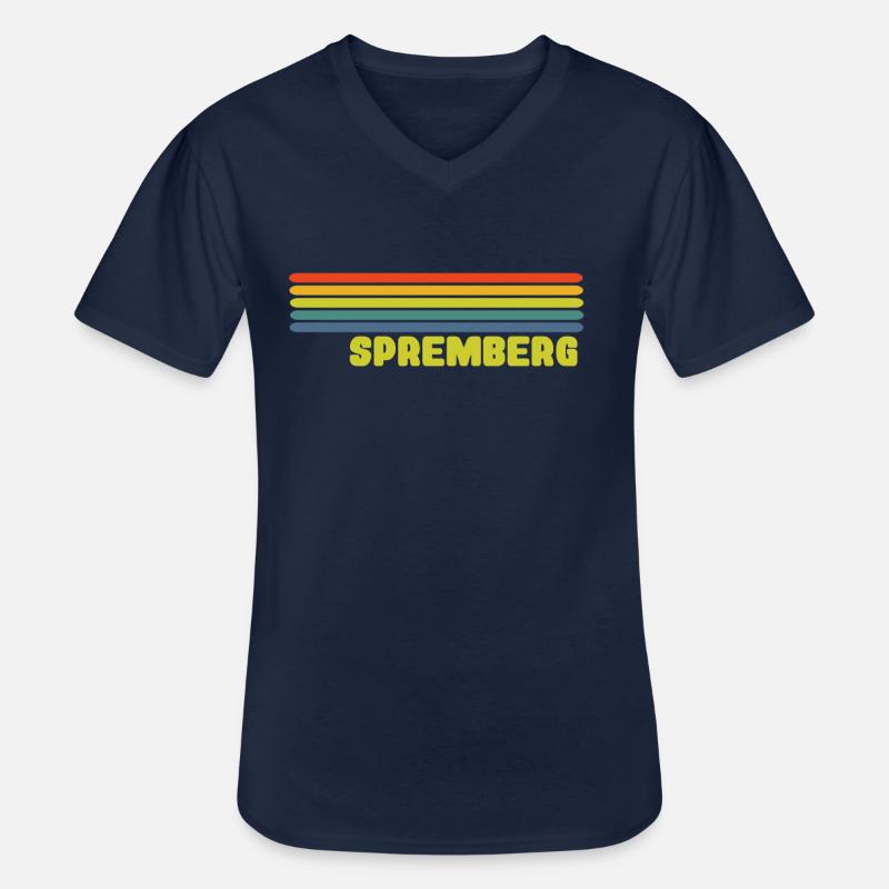 Spremberg - Männer-T-Shirt mit V-Ausschnitt - Navy