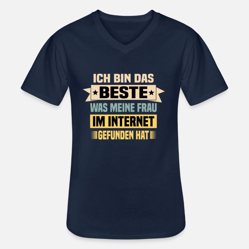 Spruch Ehe Frau - Männer-T-Shirt mit V-Ausschnitt - Navy
