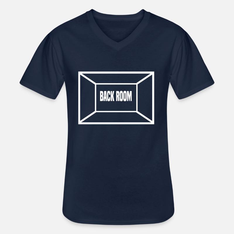 Liminal Spaces back room - Männer-T-Shirt mit V-Ausschnitt - Navy