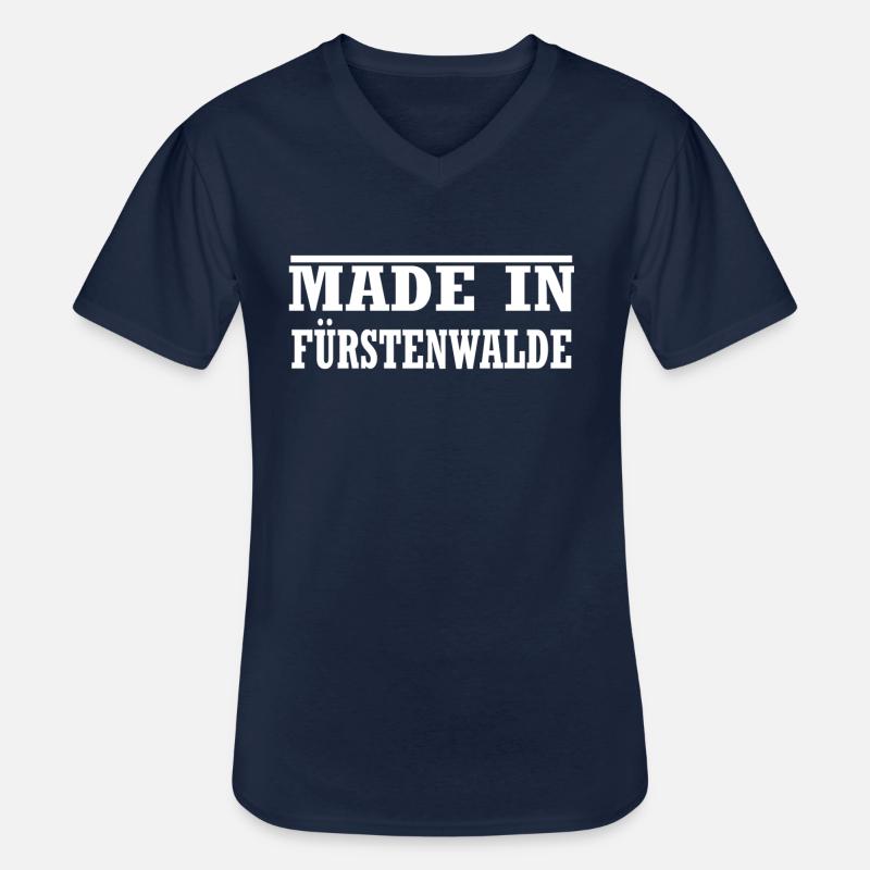 Fürstenwalde Spree - Männer-T-Shirt mit V-Ausschnitt - Navy