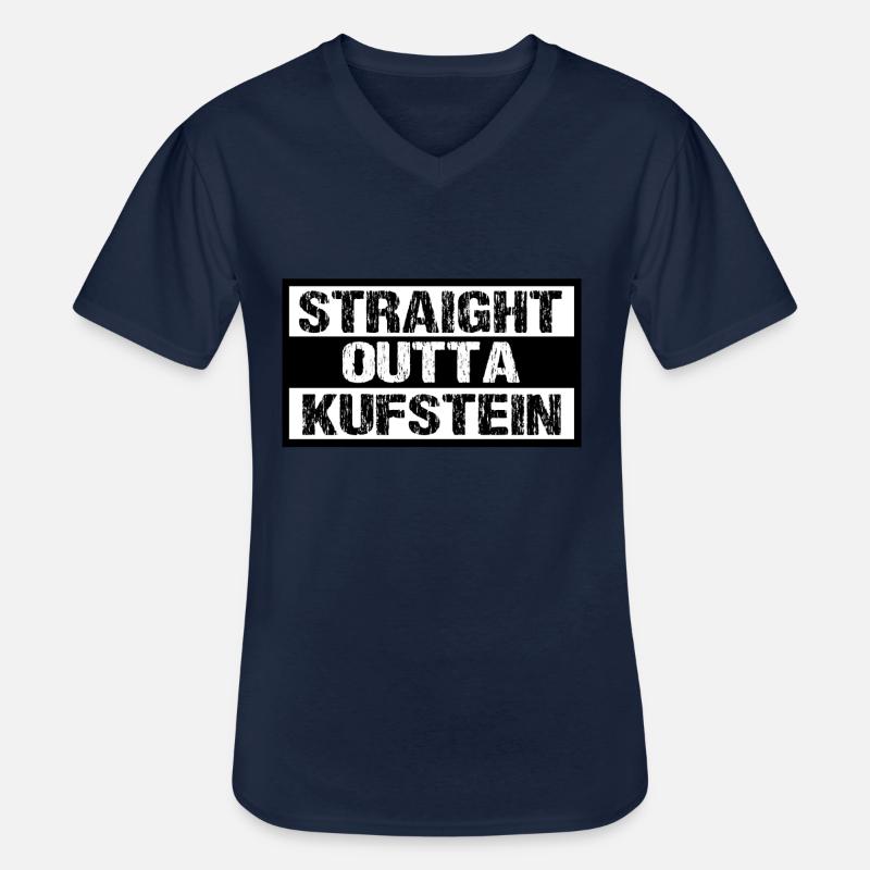 Kufstein - Männer-T-Shirt mit V-Ausschnitt - Navy