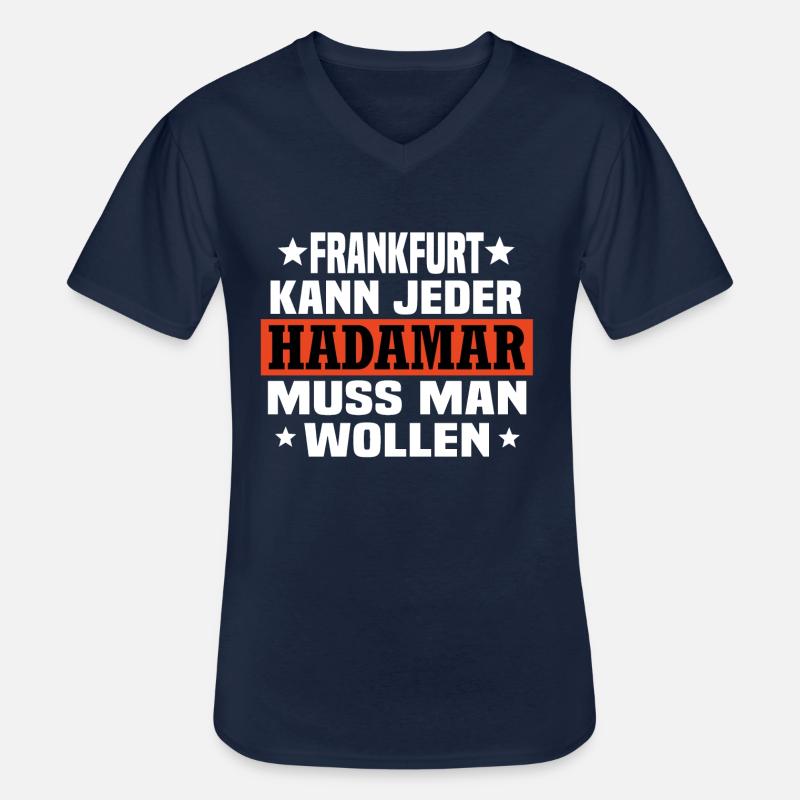 Hadamar - Männer-T-Shirt mit V-Ausschnitt - Navy