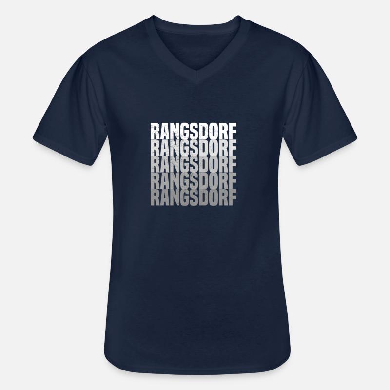 Rangsdorf - Männer-T-Shirt mit V-Ausschnitt - Navy