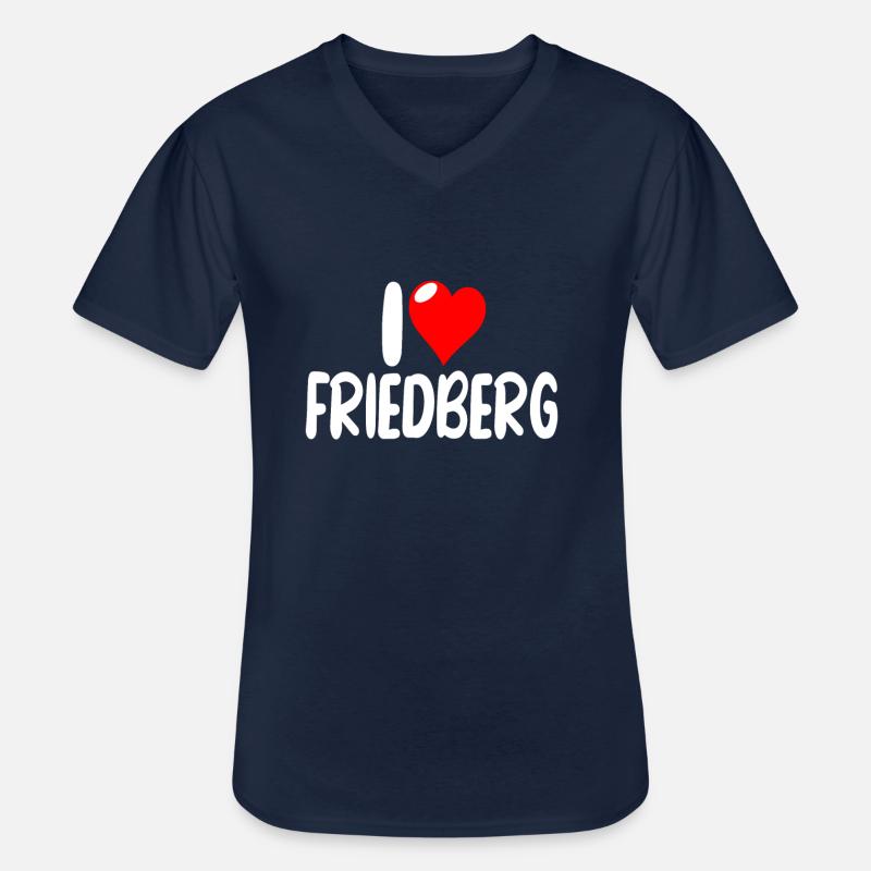 Friedberg in Hessen - Männer-T-Shirt mit V-Ausschnitt - Navy