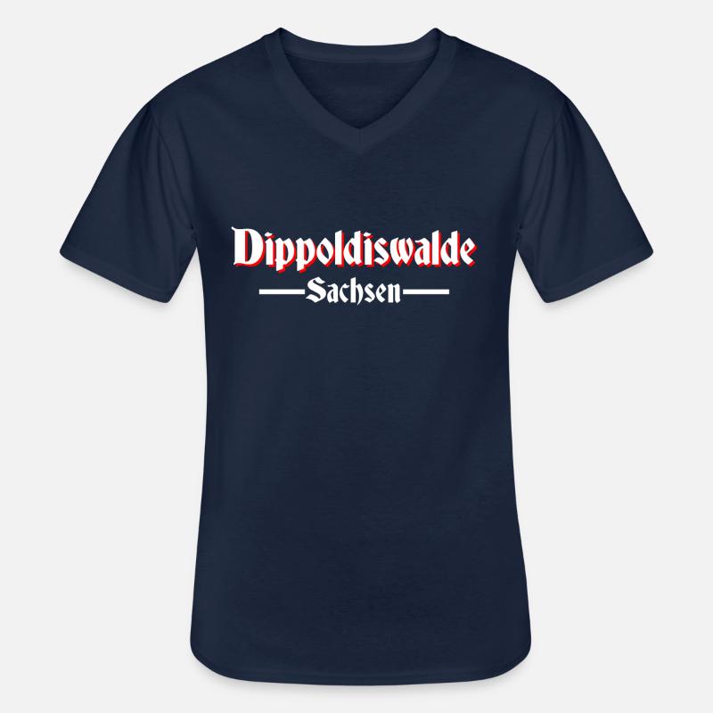 Dippoldiswalde - Männer-T-Shirt mit V-Ausschnitt - Navy