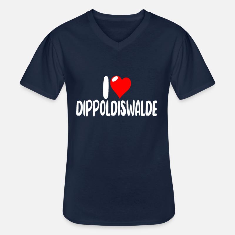 Dippoldiswalde - Männer-T-Shirt mit V-Ausschnitt - Navy