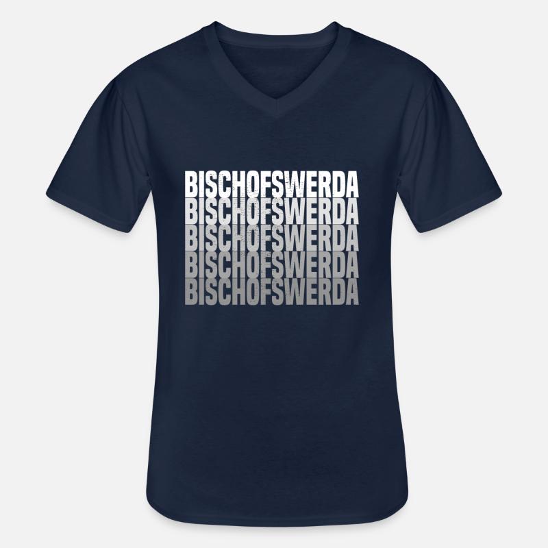 Bischofswerda - Männer-T-Shirt mit V-Ausschnitt - Navy