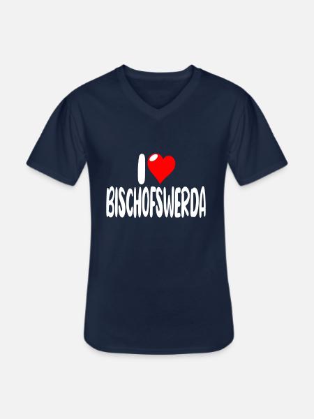 Bischofswerda - Männer-T-Shirt mit V-Ausschnitt - Navy