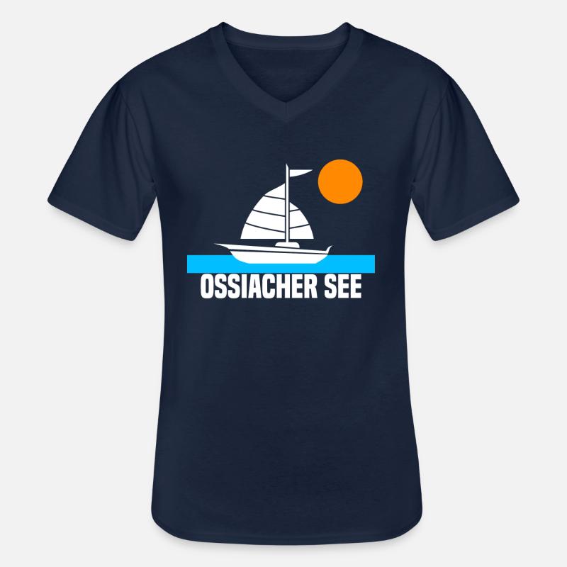 Ossiacher See - Männer-T-Shirt mit V-Ausschnitt - Navy