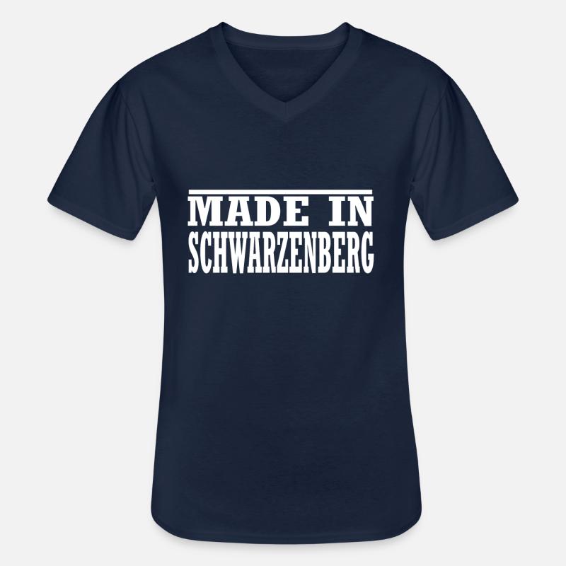 Schwarzenberg - Männer-T-Shirt mit V-Ausschnitt - Navy