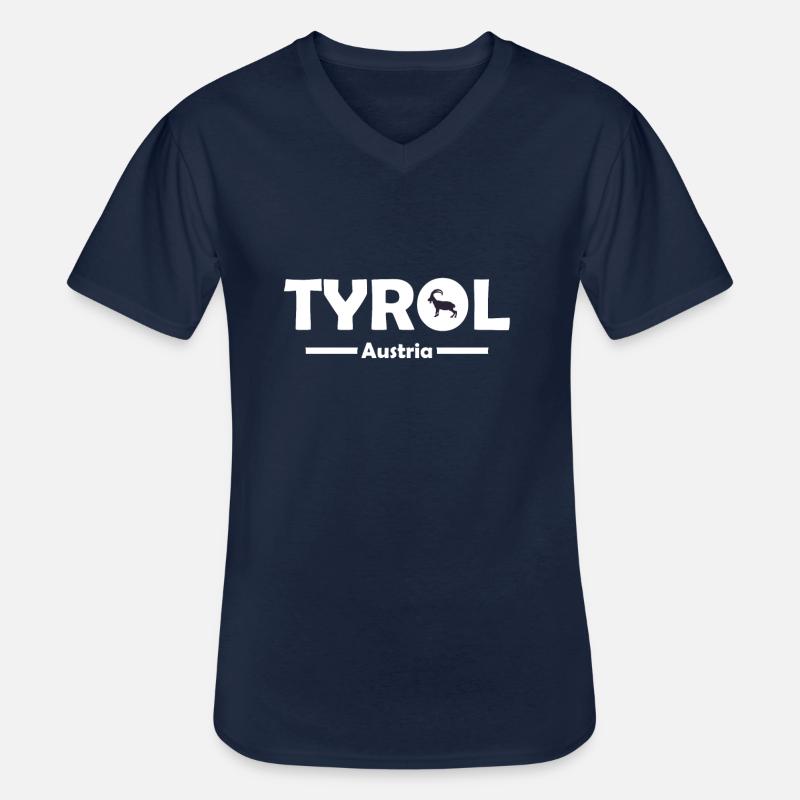 Tirol - Männer-T-Shirt mit V-Ausschnitt - Navy