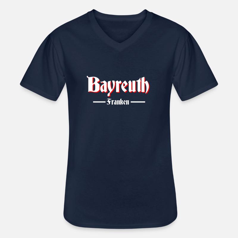 Bayreuth - Männer-T-Shirt mit V-Ausschnitt - Navy