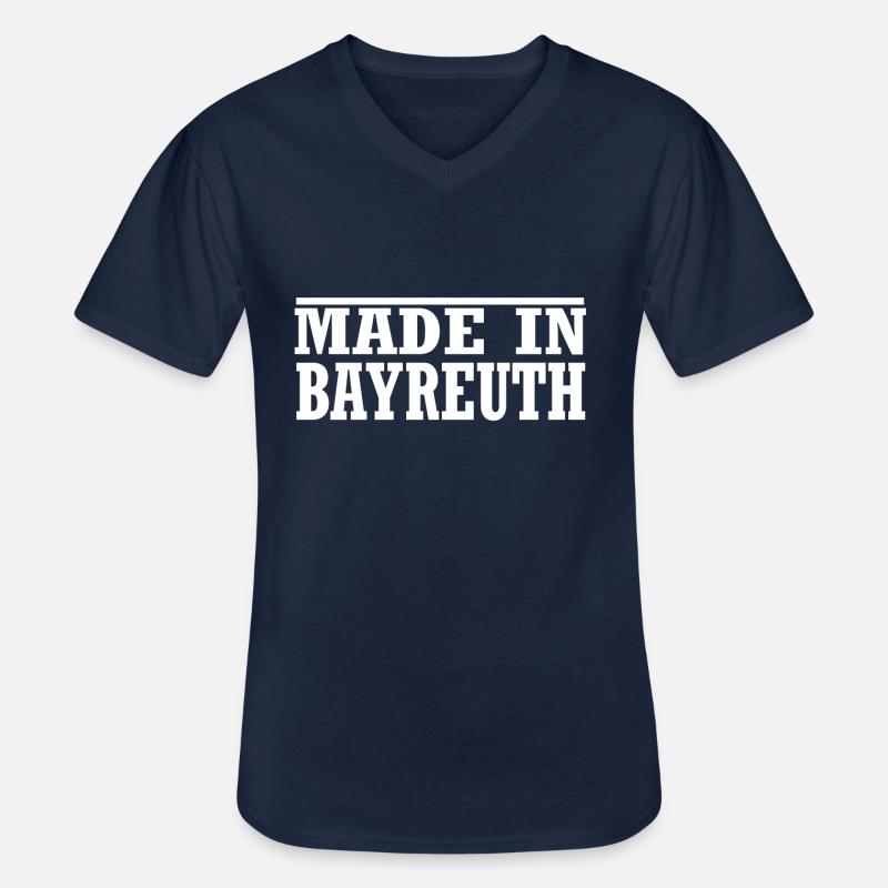Bayreuth - Männer-T-Shirt mit V-Ausschnitt - Navy