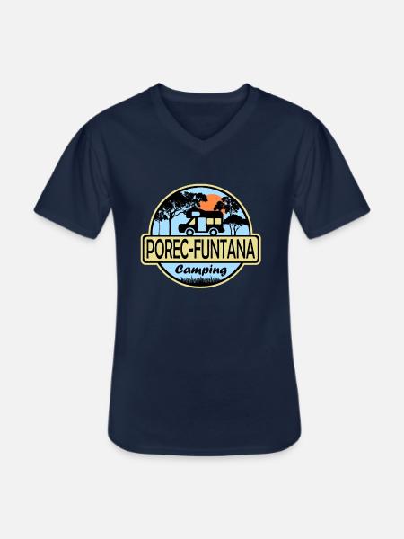 Porec Funtana Camping - Männer-T-Shirt mit V-Ausschnitt - Navy