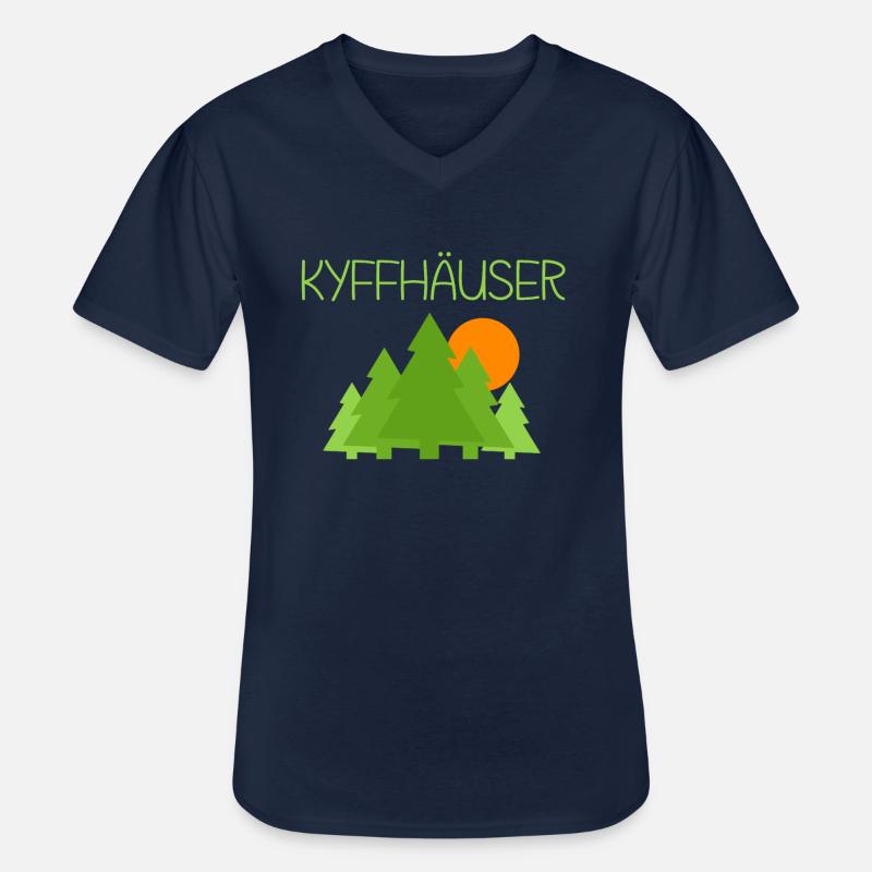 Kyffhäuser - Männer-T-Shirt mit V-Ausschnitt - Navy