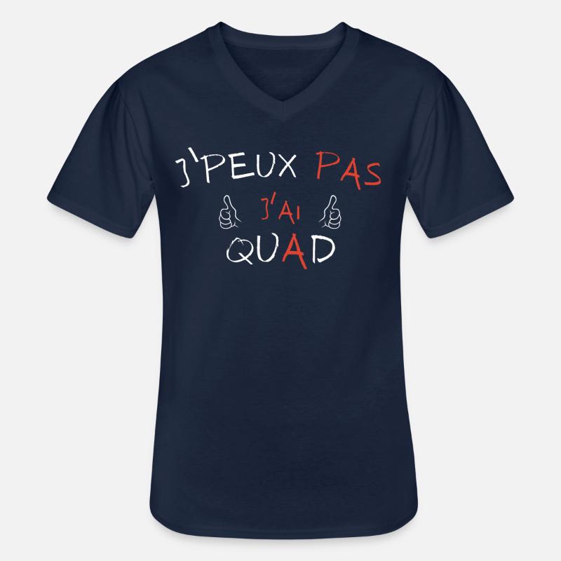 J'peux pas j'ai Quad - T-shirt col V Homme - marine