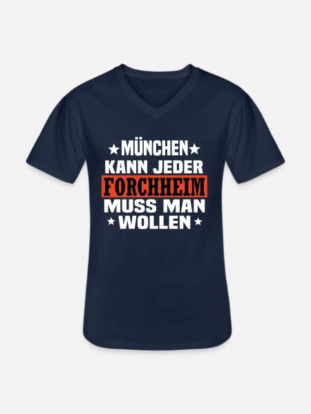 Forchheim - Männer-T-Shirt mit V-Ausschnitt - Navy