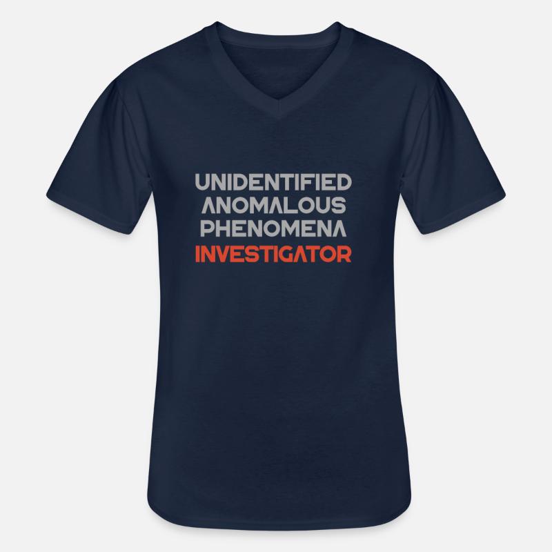 Uap Expert Alien Hunter Ufo - Männer-T-Shirt mit V-Ausschnitt - Navy