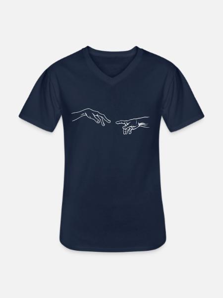 Alien Contact UFO Aliens - Men's V-Neck T-Shirt - navy