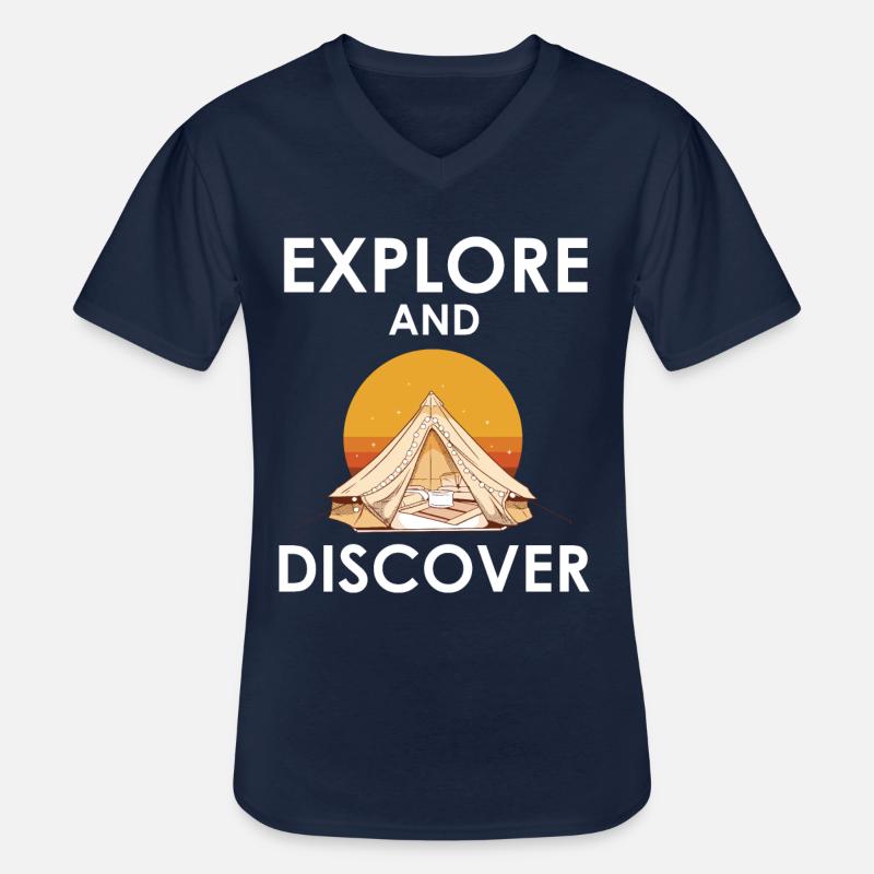 Explorez et découvrez - T-shirt col V Homme - marine