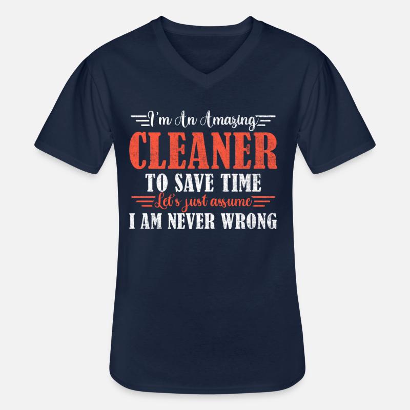 Awesome Cleaner - Männer-T-Shirt mit V-Ausschnitt - Navy