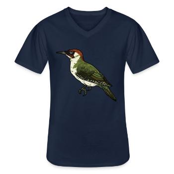 Grünspecht Vogel des Jahres European green - Männer-T-Shirt mit V-Ausschnitt - Navy - Vorne - AI Model Male 178 dark (178cm)
