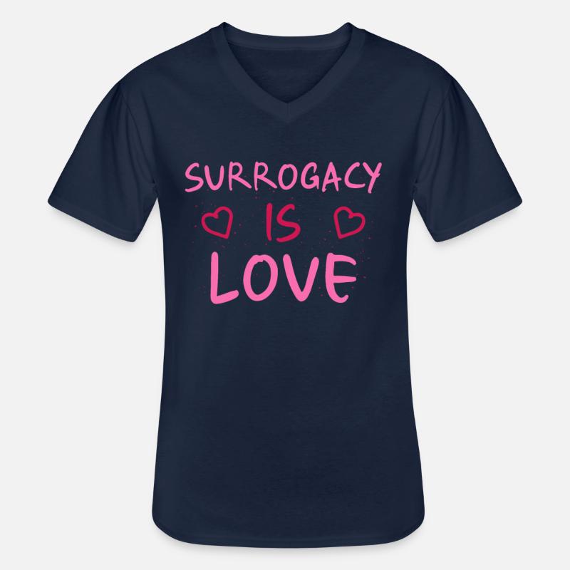 Surrogacy Is Love - Leihmutter - Männer-T-Shirt mit V-Ausschnitt - Navy