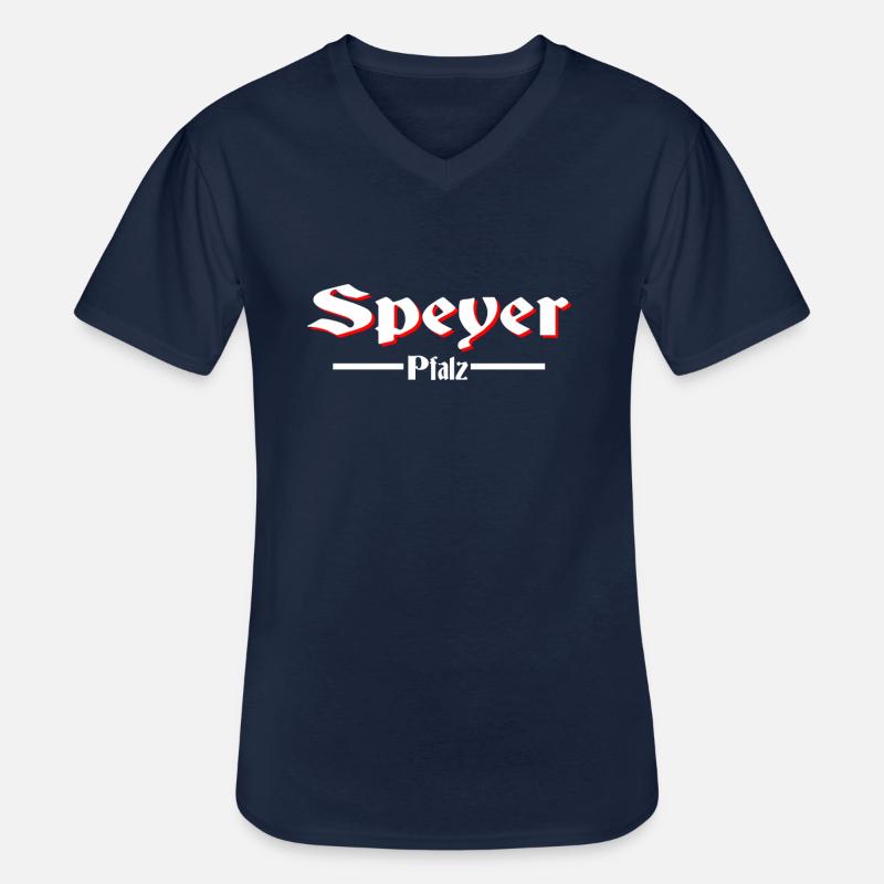 Speyer - Männer-T-Shirt mit V-Ausschnitt - Navy