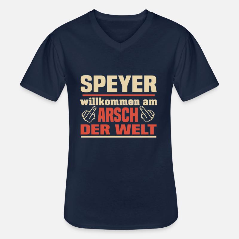 Speyer - Männer-T-Shirt mit V-Ausschnitt - Navy