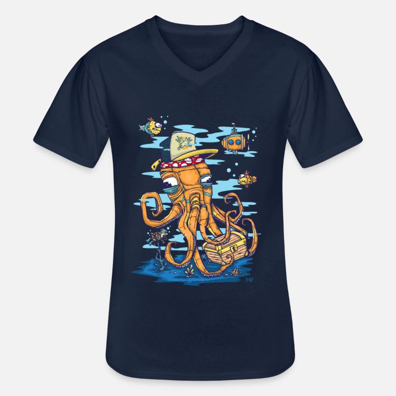Marine-Szene - Männer-T-Shirt mit V-Ausschnitt - Navy