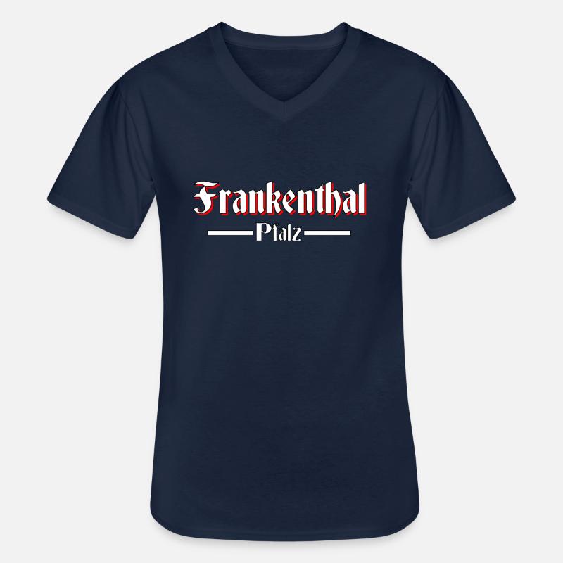 Frankenthal - Männer-T-Shirt mit V-Ausschnitt - Navy