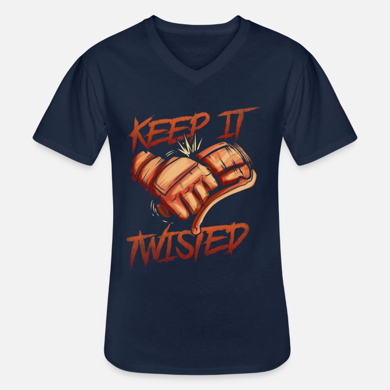 Keep It Twisted Biker - Männer-T-Shirt mit V-Ausschnitt - Navy