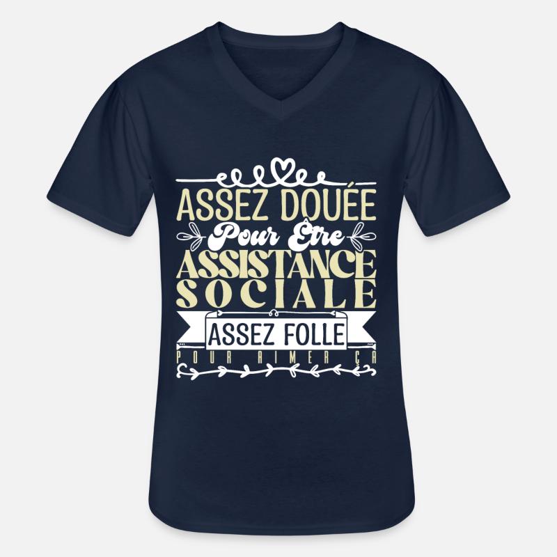Geschenk für Sozialarbeiter. Perfekter Assistent. - Männer-T-Shirt mit V-Ausschnitt - Navy