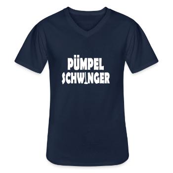 Pümpel Schwinger - Männer-T-Shirt mit V-Ausschnitt - Navy - Vorne - AI Model Male 178 dark (178cm)