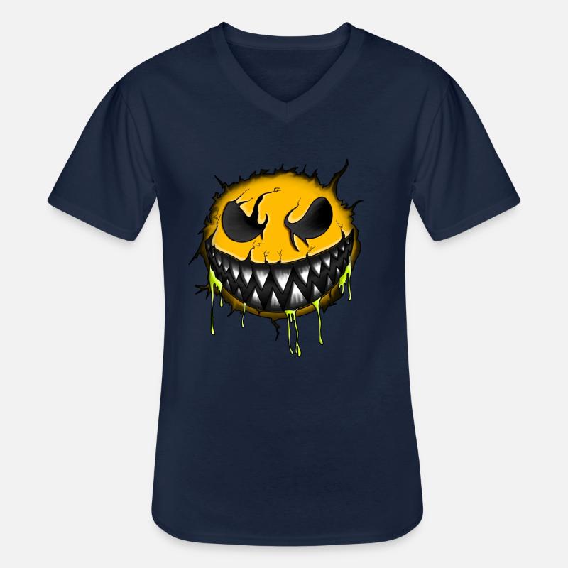 Keep smiling - Männer-T-Shirt mit V-Ausschnitt - Navy