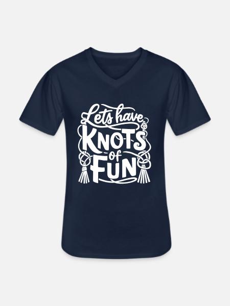 Creative macrame artist Funny macrame - Men's V-Neck T-Shirt - navy