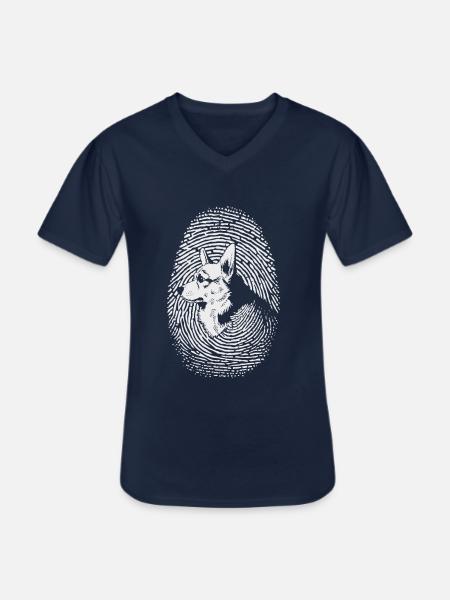 Corgi Empreinte digitale Corgi Creative Corgi - T-shirt col V Homme - marine