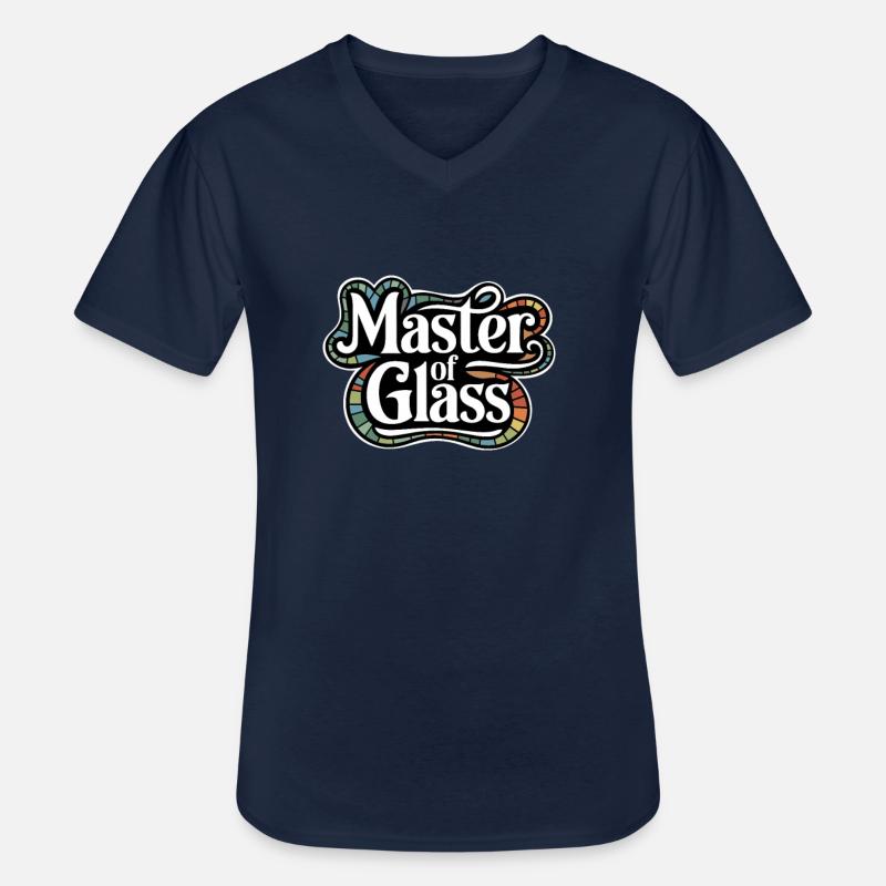 Glasmalerei Glaskunst Schaffen - Männer-T-Shirt mit V-Ausschnitt - Navy