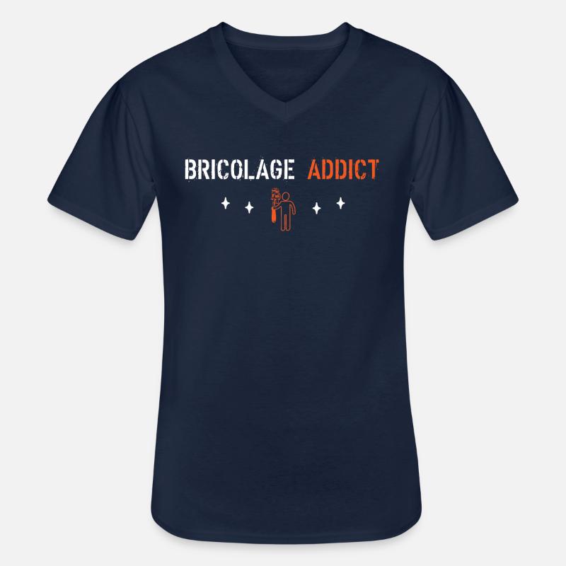 DIY-Süchtige - Männer-T-Shirt mit V-Ausschnitt - Navy