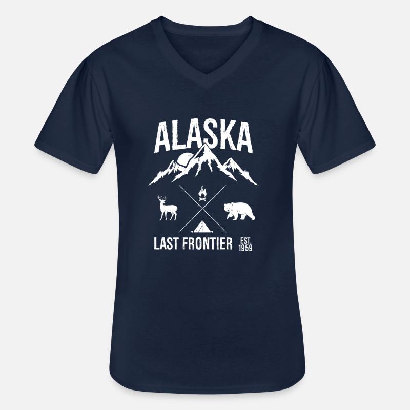 Alaska - Männer-T-Shirt mit V-Ausschnitt - Navy