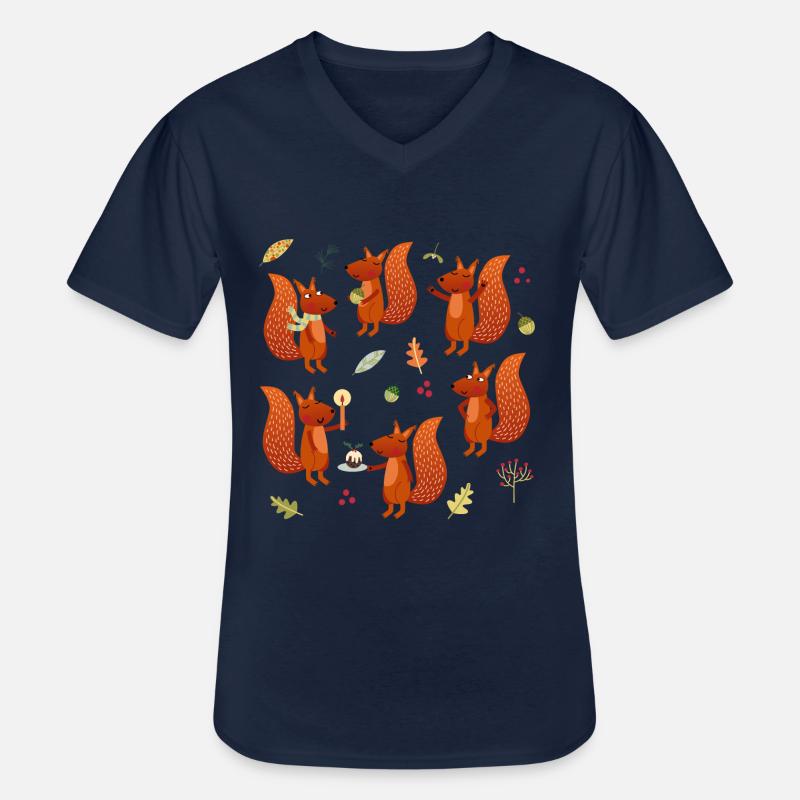 Eichhörnchen Party - Männer-T-Shirt mit V-Ausschnitt - Navy