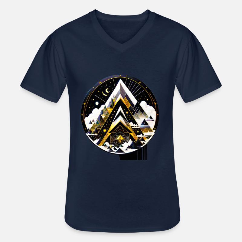 Space mountain - Männer-T-Shirt mit V-Ausschnitt - Navy